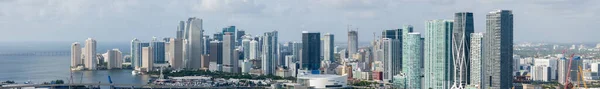 Miami Usa August 2023 Beautiful Aerial Panorama Downtown Miami 2023 — Stock Photo, Image