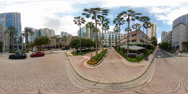 Fort Lauderdale Usa Agosto 2023 Downtown Fort Lauderdale 360 Equirettangolare — Foto Stock