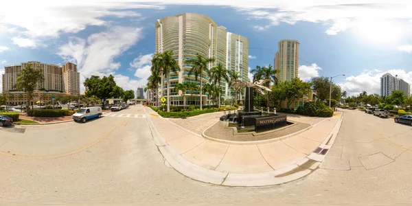 Fort Lauderdale Usa August 2023 Downtown Fort Lauderdale 360 Equirectangular — Stock Photo, Image