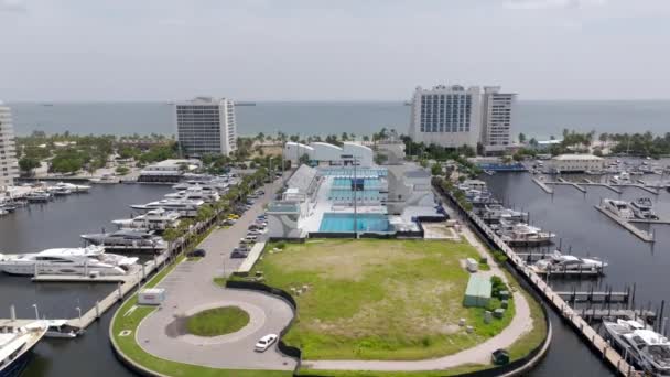 Fort Lauderdale Usa September 2023 Luftbildaufnahmen Des Fort Lauderdale Aquatic — Stockvideo