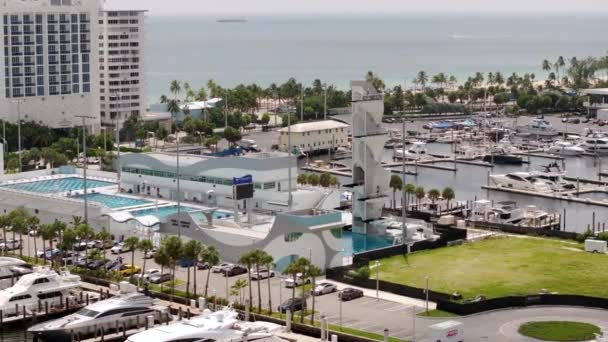 Fort Lauderdale Usa September 2023 Flygfoto Dyktorn Vid Fort Lauderdale — Stockvideo