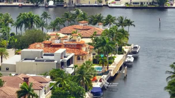 Teleobiettivo Zoom Shot Case Lusso Sul Lungomare Fort Lauderdale — Video Stock
