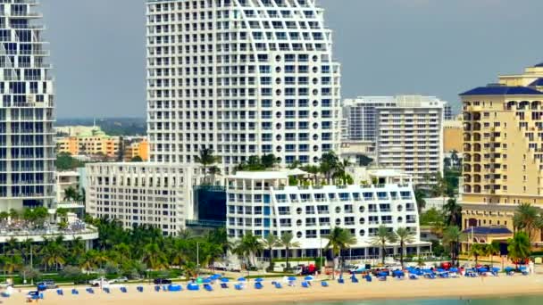 Fort Lauderdale Estados Unidos Septiembre 2023 Imágenes Aéreas Conrad Hotel — Vídeo de stock