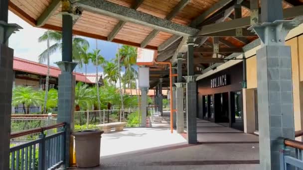 Miami Florida Usa September 2023 Stadtrundgang Durch Die Falls Mall — Stockvideo