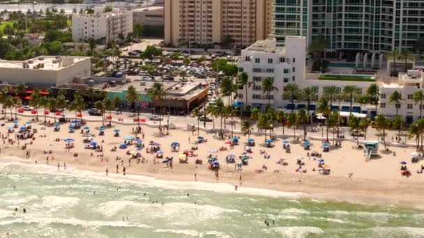 Vidéo Stock Angle Moyen Fort Lauderdale Beach Antennes 2023 — Video