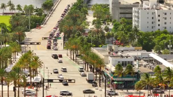Aerial Drone Video Fort Lauderdale Las Olas A1A Elbo Room — Vídeos de Stock