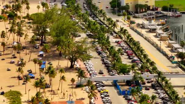 Drone Video Fort Lauderdale Beach Paid Parking Lot 2023 — Stock Video