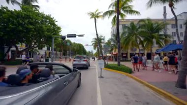 Miami Beach, FL, ABD - 4 Eylül 2023 Ocean Drive Miami Beach 2023 İşçi Bayramı