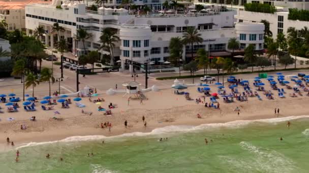 Strak Luchtschot Fort Lauderdale Beach Circa 2023 — Stockvideo