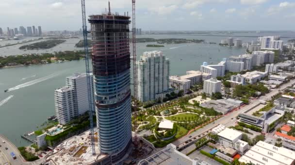 Vídeo Aéreo Five Park Canopy Park Miami Beach 2023 — Vídeos de Stock
