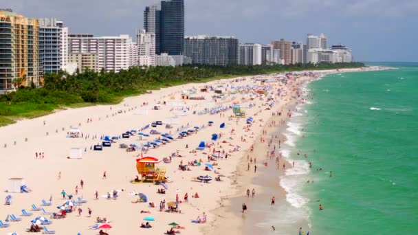 Arbetsdag Helg Miami Beach 2023 — Stockvideo