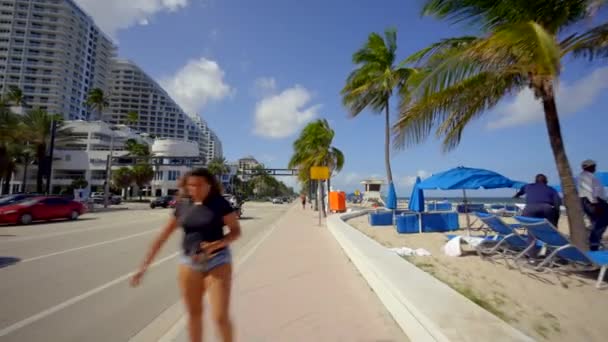 Fort Lauderdale Abd Eylül 2023 Fort Lauderdale Sahili Cankurtaran Kulesi — Stok video