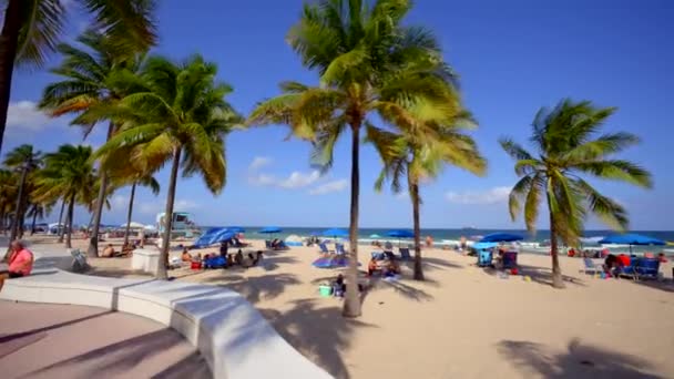 Fort Lauderdale Florida Usa September 2023 Menschen Sonnen Sich Fort — Stockvideo