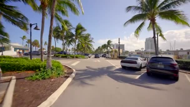 マイアミビーチ アメリカ 2023 駐車場フルフォートローダーデールビーチ労働者の週末 2023 — ストック動画