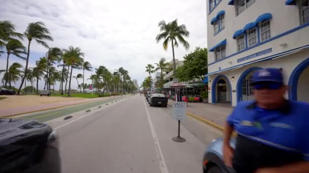 Miami Beach Usa Septiembre 2023 Fpv Motion Video Miami Beach — Vídeos de Stock