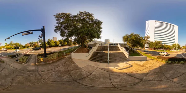 360 Schody Fotograficzne Publicznego Parkingu Centrum Tallahassee Floryda — Zdjęcie stockowe