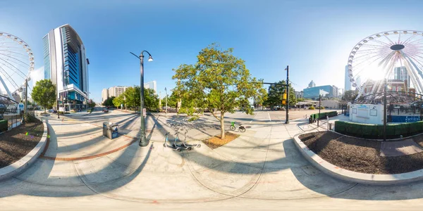 アトランタ アメリカ 2023 360 スカイビューアトランタフェリスホイールの平方形写真 — ストック写真