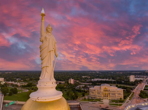 Top Posąg Georgia State Capitol Building Około 2023 Roku — Zdjęcie stockowe