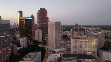 Atlanta şehir merkezindeki hava manzarası stok videosu