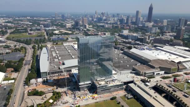 Atlanta Abd Eylül 2023 Hilton Atlanta Dünya Kongresi Nin Hava — Stok video