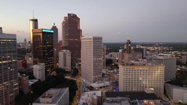 Letecké Panorama Downtown Atlanta Stock Videa — Stock video