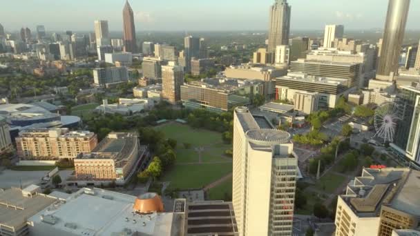 Przechył Powietrza Dół Ujawnić Centennial Olympic Park Atlanta Około 2023 — Wideo stockowe