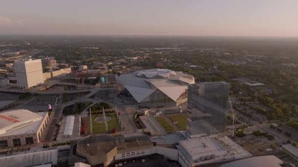 Atlanta Usa September 2023 2023 Aerial Video Mercedes Benz Stadium — Stock Video