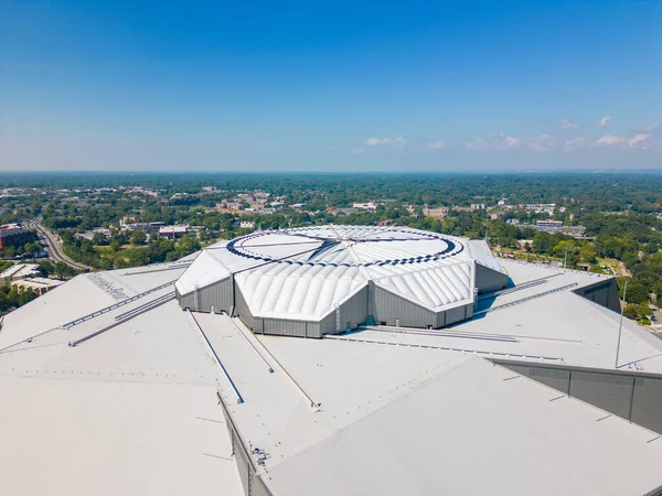 Atlanta Eua Setembro 2023 Fotografia Aérea Drone Mercedes Benz Stadium — Fotografia de Stock