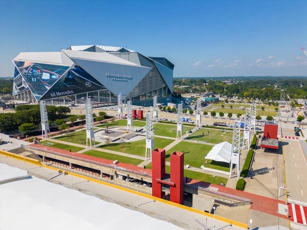 Atlanta Usa Września 2023 Zdjęcie Drona Mercedes Benz Stadium Atlanta — Zdjęcie stockowe