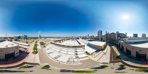アトランタ アメリカ 2023 ジョージアワールドコングレスセンターとコンベンションステートファームアリーナとメルセデスベンツスタジアムアトランタの空中360 Vr写真 — ストック写真