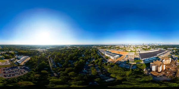 フルトン郡刑務所アトランタジョージアの空中360平方形の写真 — ストック写真