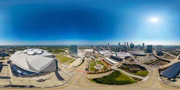 アトランタ アメリカ 2023 アリアル360 四角形写真 メルセデスベンツスタジアム ダウンタウン アトランタジョージア州 — ストック写真