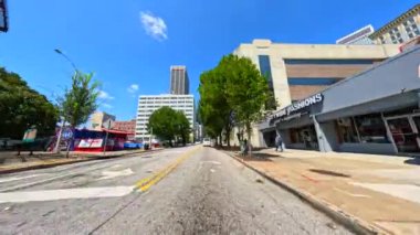 Atlanta, GA, ABD - 9 Eylül 2023: Atlanta borsa video turu yaz sıcağı 2023