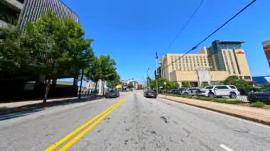 Atlanta, GA, ABD - 9 Eylül 2023: Atlanta Georgia şehir merkezi Marietta Caddesi