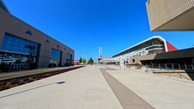 Atlanta, GA, ABD - 9 Eylül 2023: Georgia Dünya Kongre Merkezi Atlanta 4k