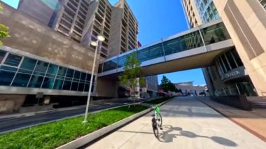 Atlanta, GA, ABD - 9 Eylül 2023: CNN Haber stüdyo kulesi Atlanta Georgia şehir merkezi