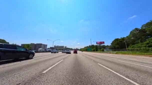 Atlanta Usa September 2023 Highway Drive Timelapse Hyperlapse Video Dashcam — Stockvideo