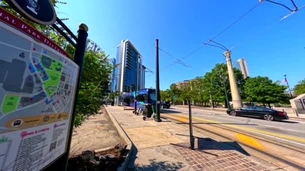 Атланта Штат Джорджія Сша Вересня 2023 Панорама Відео Столітній Парк — стокове відео