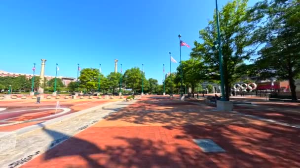 Атланта Штат Джорджія Сша Вересня 2023 Прогулянки Парку Столітній Олімпійський — стокове відео