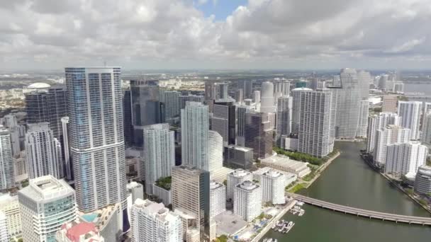Brickell Miami Ustanawia Strzał Powietrza 2023 — Wideo stockowe