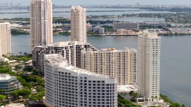Condomínios Aéreos Vídeo Chave Brickel Miami Por Volta 2023 Com — Vídeo de Stock
