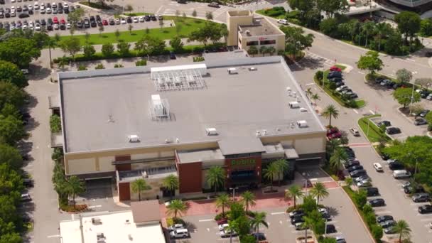 Vídeo Aéreo Publix Supermercado Aventura Shopping Florida — Vídeo de Stock