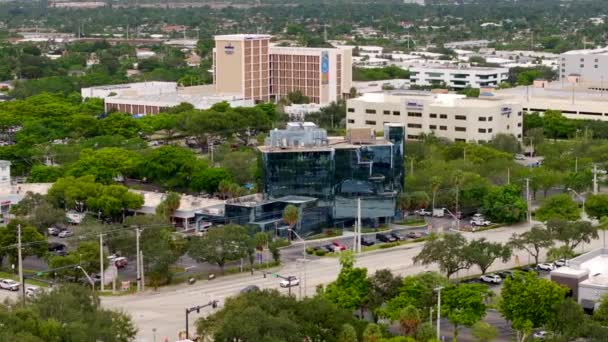 Fort Lauderdale Usa 2023 Október Futurisztikus Irodaház Fort Lauderdale Florida — Stock videók
