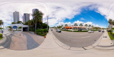 Sunny Isles Beach, FL, ABD - 6 Ekim 2023: 360 eşköşeli fotoğraf Marenas Resort