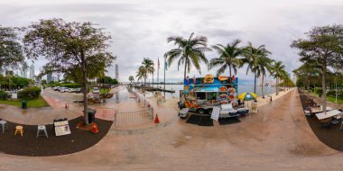 Miami, FL, ABD - 6 Ekim 2023 Eşkenar dörtgen fotoğraf kamyonu Cuban Coffee Bar