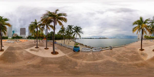 Miami Usa October 2023 360 Equirectangular Photo Bayside Bayfront Park — Stock Photo, Image