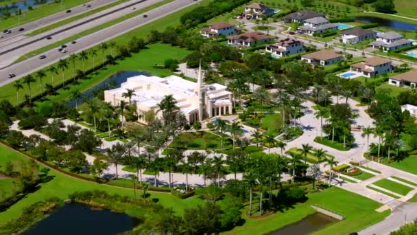 Davie Usa Ottobre 2023 Video Aereo Fort Lauderdale Florida Temple — Video Stock