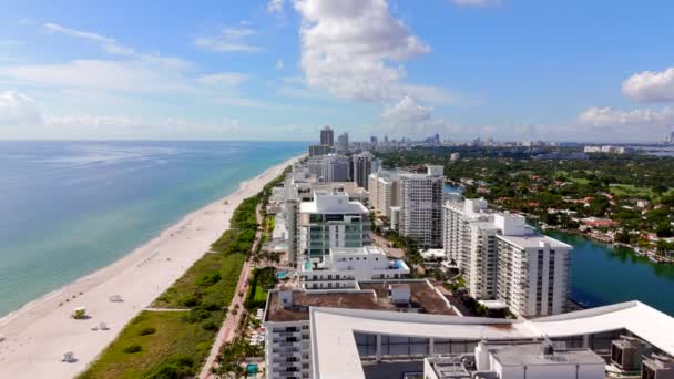 Miami Besaß Filmmaterial Den Oktober 2023 Blick Auf Meer Eigentumswohnungen — Stockvideo