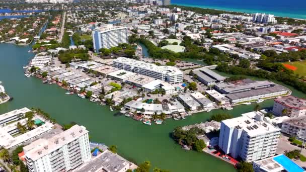 Parkview Island Miami Beach Florida航空库存视频 — 图库视频影像