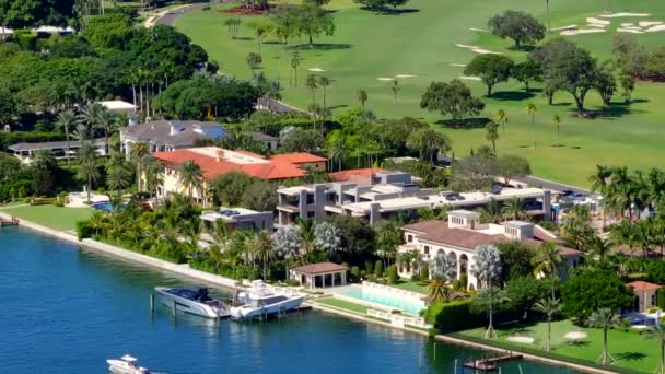 Miami Beach Usa Oktober 2023 Luchtfoto Video Tom Brady Herenhuis — Stockvideo